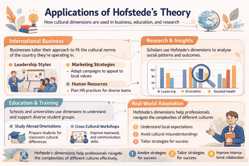 Applications of Hofstede's theory diagram