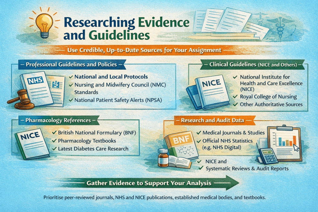 Nursing medication assignment research and evidence infographic